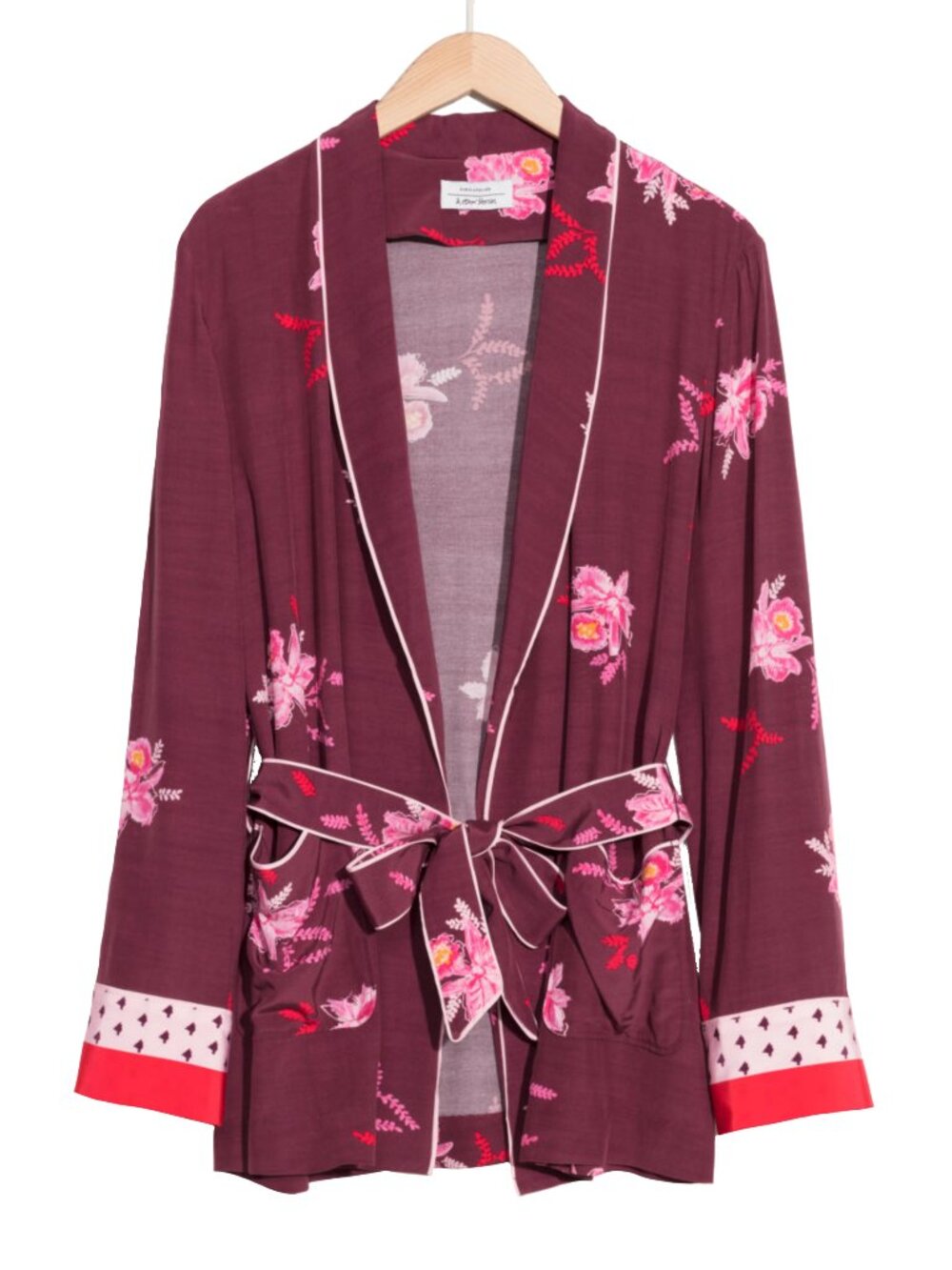 & other stories Belted Floral Lounge Blazer Robe | size 6